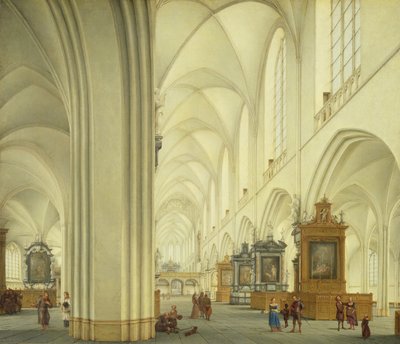 Interior of Antwerp Cathedral by Isaac van Nickele